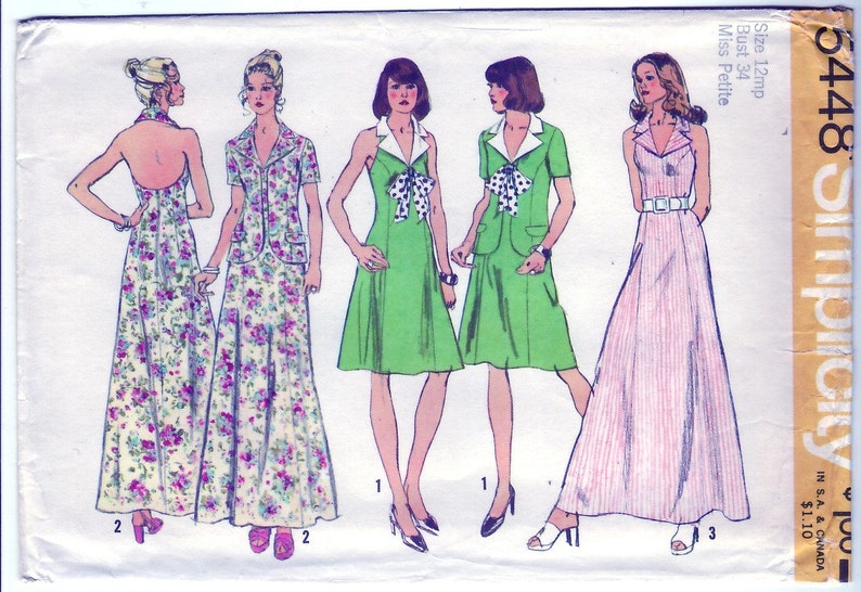 Vintage 1972 Simplicity 5448 UNCUT Sewing Pattern Miss - Etsy