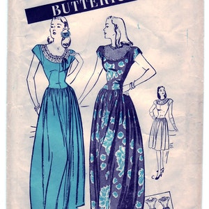 Vintage 1945 Butterick 3532 Sewing Pattern Misses' Dinner and Dance Dress in Two Lengths Size 12 Bust 30 image 1