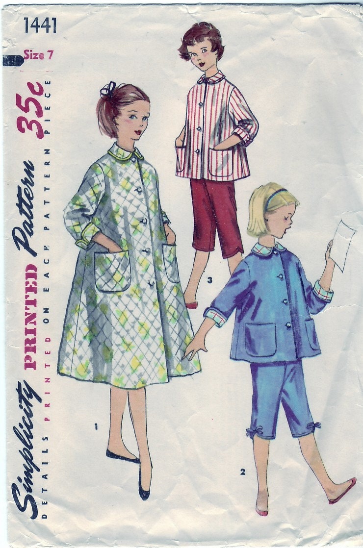 Vintage 1956 Simplicity 1441 Sewing Pattern Child's Etsy