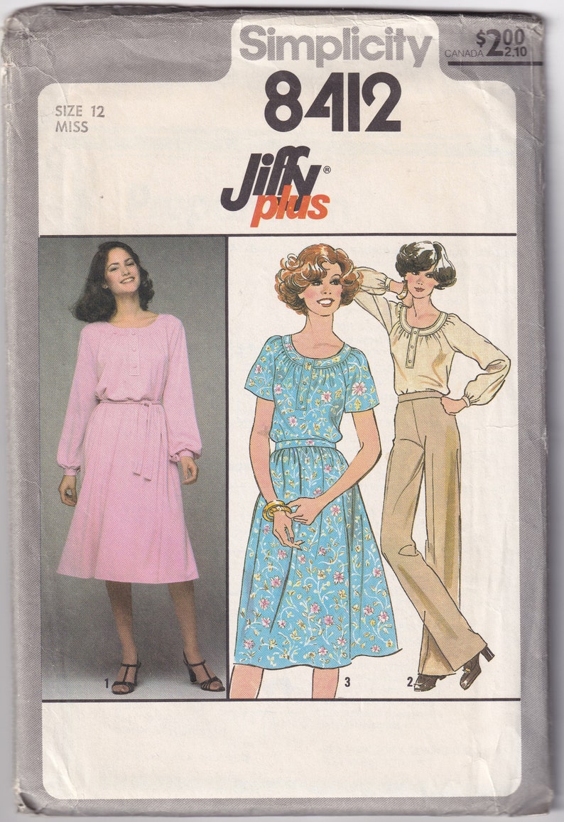 Vintage 1978 Simplicity 8412 Sewing Pattern Misses' Etsy
