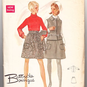 Vintage 1968 Butterick 5213 Sewing Pattern Misses' Suit & Blouse Size 10 Bust 32-1/2 image 1