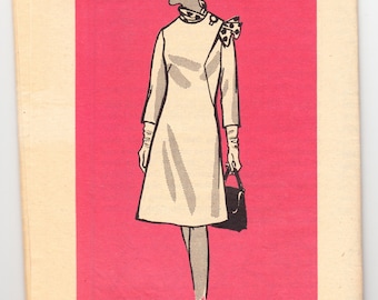Vintage 1971 Mail Order Anne Adams 4960 UNCUT Sewing Pattern Misses' One-Piece Dress Size 10 Bust 32-1/2