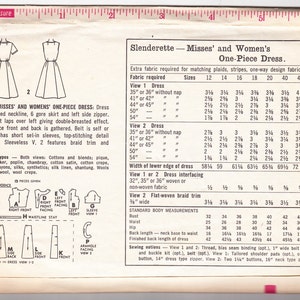 Vintage 1962 Simplicity 4405 Sewing Pattern Misses' and Women's One-Piece Dress Size 14 Bust 34 image 2