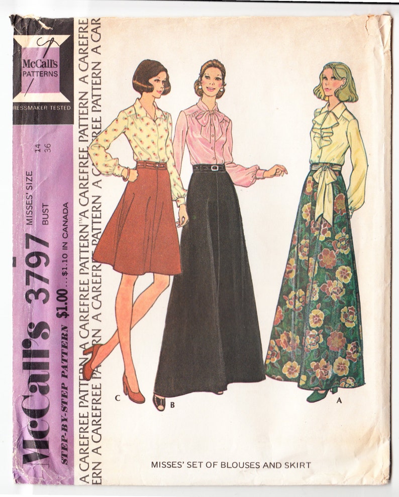 Vintage 1973 Mccall's 3797 Sewing Pattern Misses' Set | Etsy