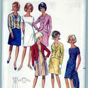 Vintage 1966 Butterick 4276 UNCUT Sewing Pattern Junior's Dress and Jacket Size 11 Bust 31-1/2