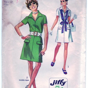 Jahrgang 1970 Einfachheit 8874 Schnittmuster Misses&#39; Kleid Größe 14 Büste 36