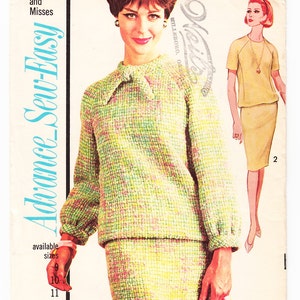 Vintage 1963 Advance 3402 Oklippt Symönster Juniorklänning, Fröken, Storlek 12 Byst 32