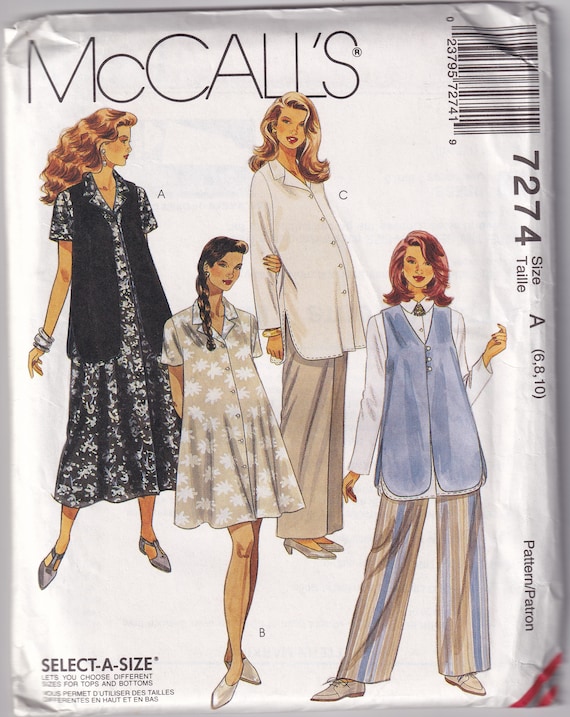 Vintage 1994 Mccall's 7274 UNCUT Maternity Dress in Two | Etsy