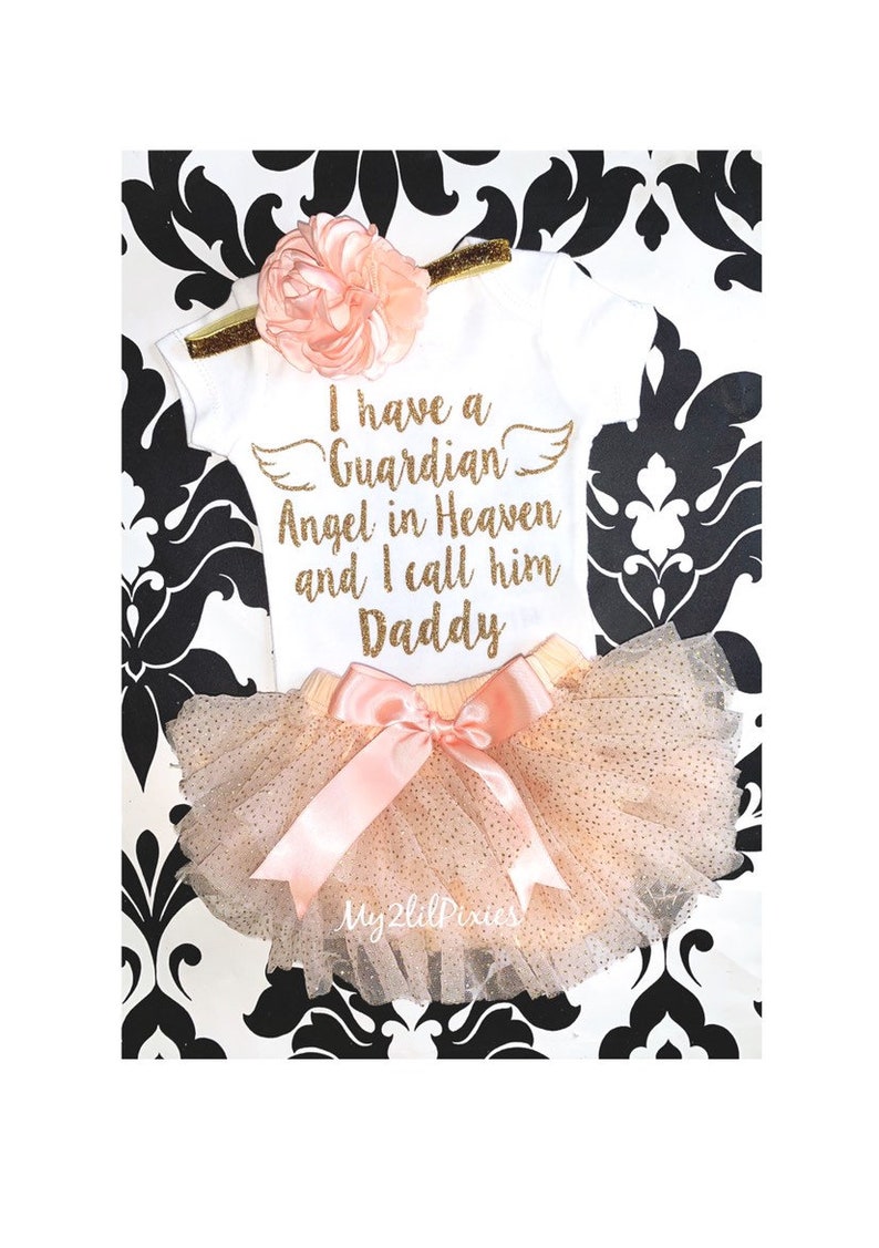 Baby Girl Bodysuit I have a Guardian Angel in Heaven I