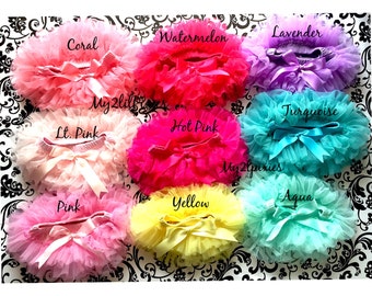 Baby Girl Tutu Bloomers,  Newborn through Toddler Tutu Bloomer, Ruffles all the way around - You choose your colors