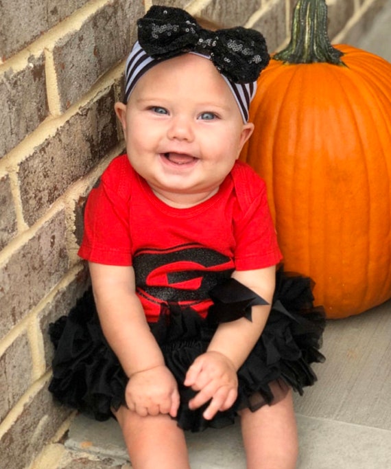 Georgia Bull Dogs Baby Girl Set Dawgs Football Baby Girl Georgia Bull Dogs ONESIE Tutu and Headband Baby Girl Gift Etsy