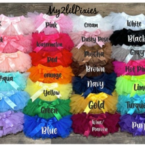 TUTU BLOOMERS Pick Your Colors Ruffles all the way around Newborn Tutu Toddler Tutu First Birthday Tutu Baby Girl Gift image 2