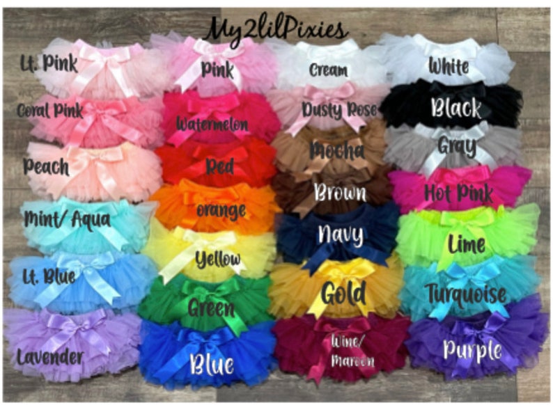 TUTU BLOOMERS Pick Your Colors Ruffles all the way around Newborn Tutu Toddler Tutu First Birthday Tutu Baby Girl Gift image 2