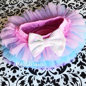 Unicorn Tutu Bloomer, Pastel RAINBOW tutu bloomers , Birthday Tutu, 1st Birthday tutu, Cake Smash