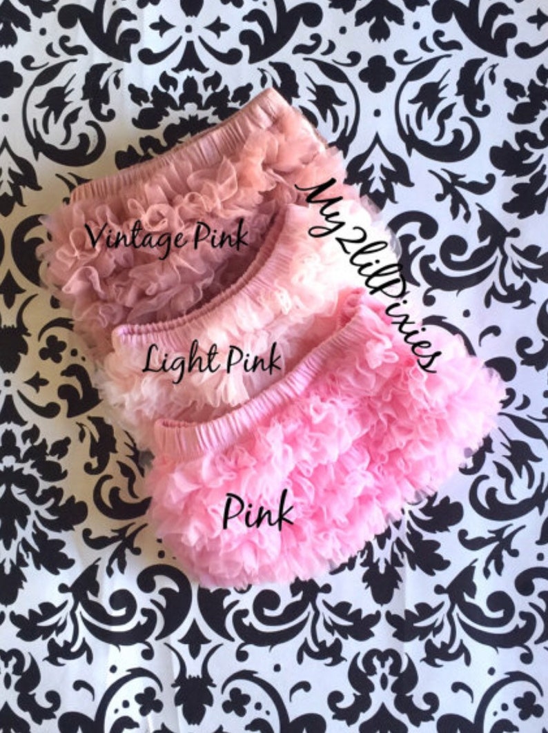 Baby Girl Ruffle Bum Bloomers, Diaper Cover with Ruffles on the Bum, Ruffle Bummies , Newborn , Toddler Girl Bloomer Many Colors image 3