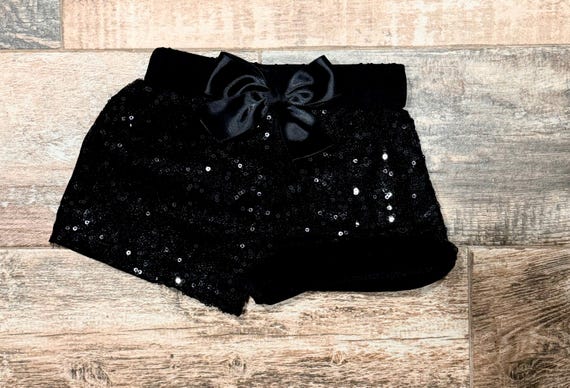 Girls black sequin shorts best sale