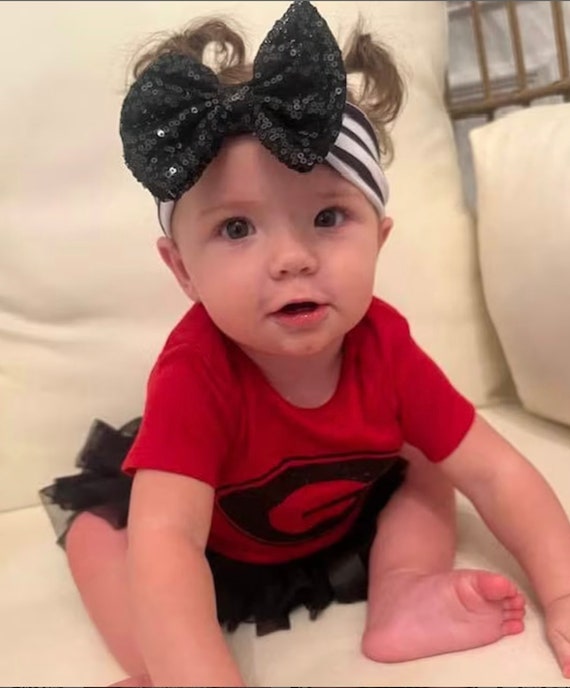 Georgia State Pride Baby Outfit Set - Bodysuit + Tutu Skirt + Headband For Girls Newborn-5T