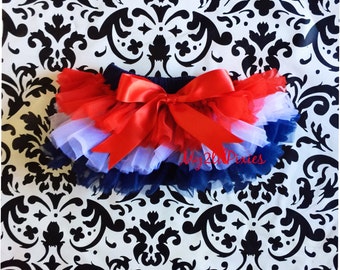 4TH of JULY TUTU- Tutu Bloomers, ruffles all the way around , front and back ruffles, BLOOMERS, baby bloomers, bloomer, tutu diaper cover