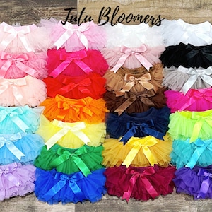 TUTU BLOOMERS - Pick Your Colors - Ruffles all the way around - Newborn Tutu - Toddler Tutu - First Birthday Tutu -Baby Girl Gift