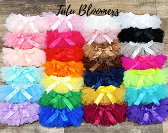TUTU BLOOMERS - Pick Your Colors - Ruffles all the way around - Newborn Tutu - Toddler Tutu - First Birthday Tutu -Baby Girl Gift