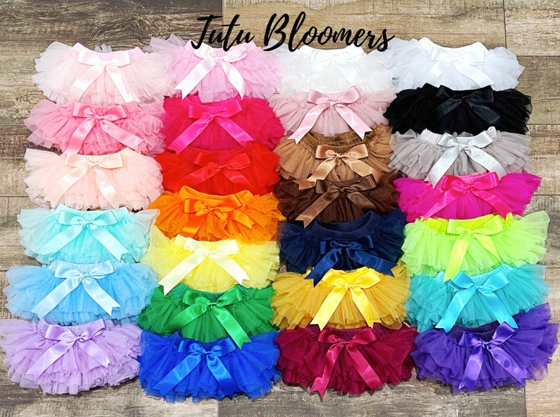 TUTU BLOOMERS Pick Your Colors Ruffles all the way around Newborn Tutu Toddler Tutu First Birthday Tutu Baby Girl Gift image 1