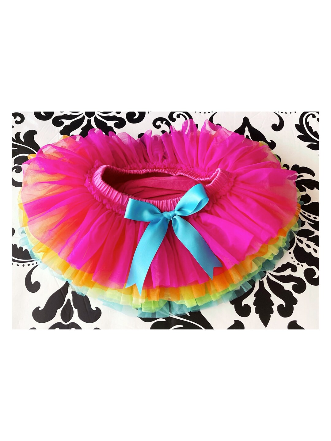 Rainbow Tutu Bloomers Ruffles All Around Soft Rainbow Baby Tutu Rainbow ...