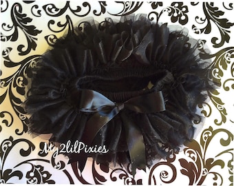 Black Tutu Bloomer - Baby Girl Tutu Bloomers -Black Soft Tutu - Birthday Tutu - My First Tutu - Cake Smash Tutu