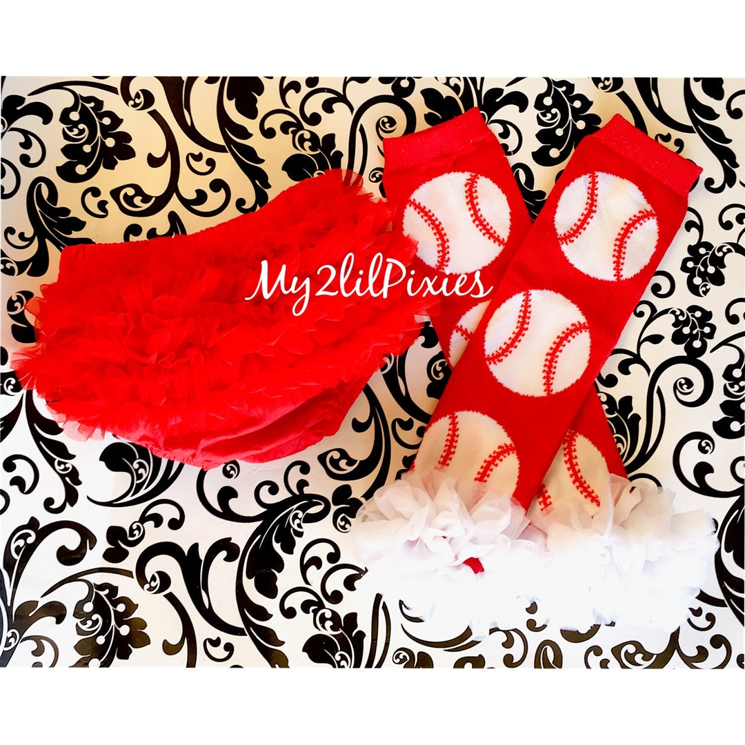 Baby Bloomer and Baby Leg Warmers Baseball Leg Warmers Red Etsy