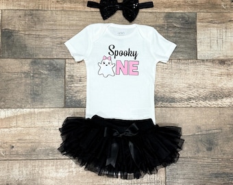 First Birthday Baby Girl Outfit, Spooky One Birthday , October Birthday Girl, First Birthday, Halloween Birthday , Spooky Girl  Birthday