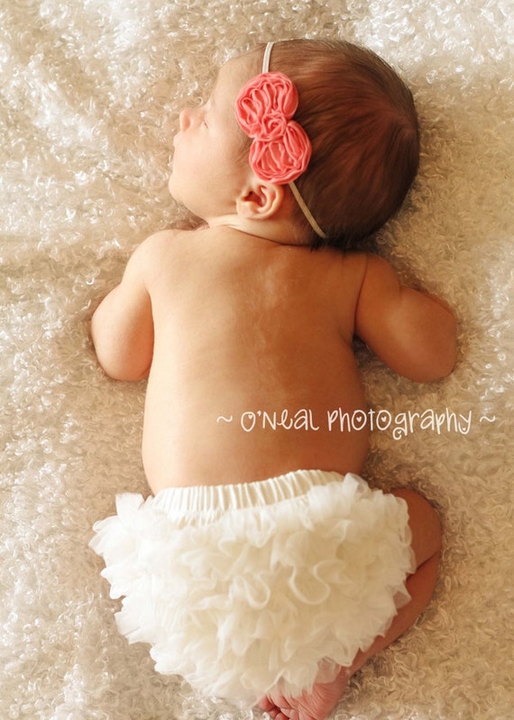 Baby Girl Ruffle Bum Bloomers, Diaper Cover With Ruffles on the