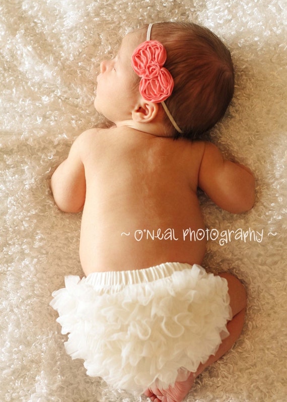 Beautiful, Soft, Ruffled Diaper Cover or Bloomers for Baby Girl's