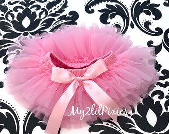 PINK TUTU Bloomer - Ready to Ship - Baby Girl tutu,  ruffle bloomers, Diaper Cover, Baby Bloomer