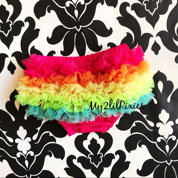 Rainbow Bloomers Ruffle Bum Baby Bloomers. Baby Girl Etsy