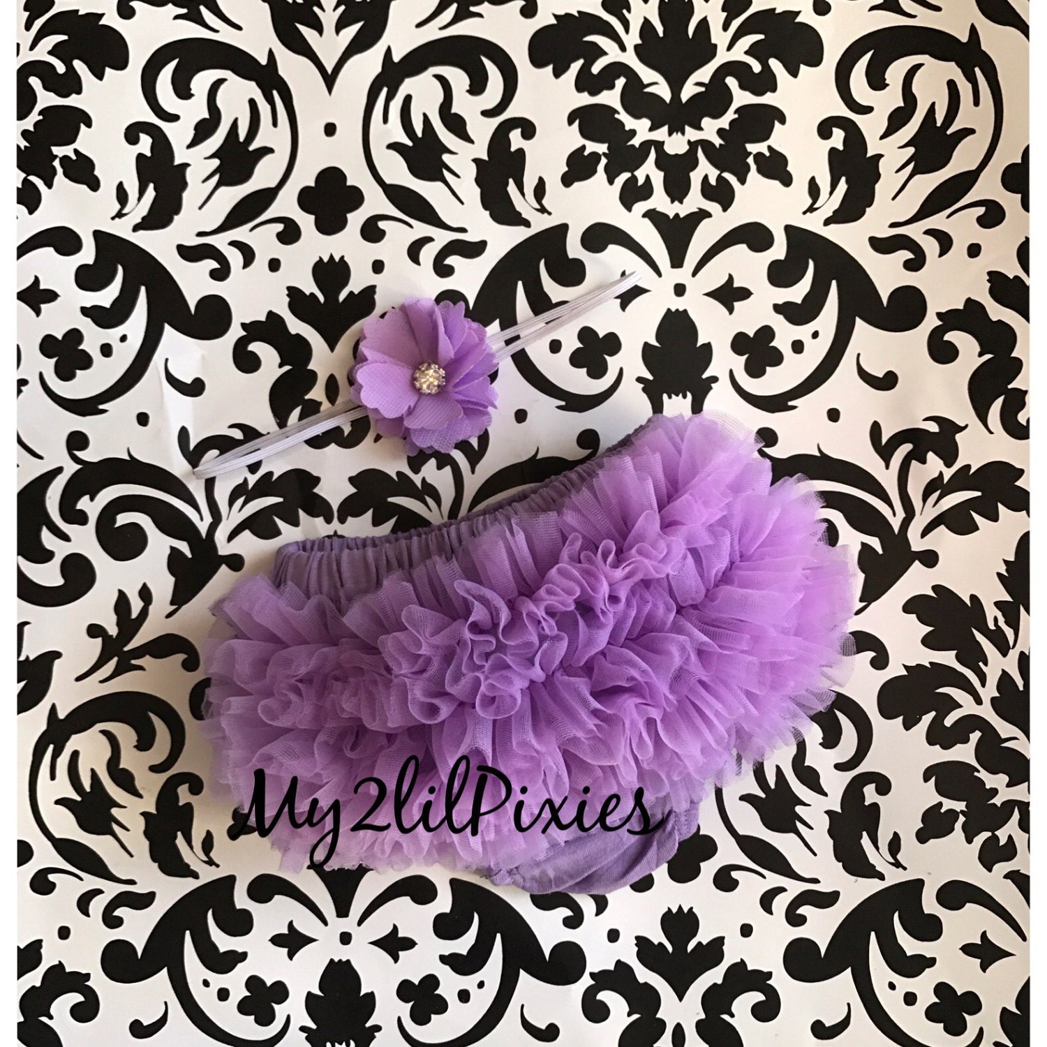 RUFFLE BLOOMER and HEADBAND Set Newborn Photo Set Infant Etsy