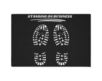 Standing on Business Rug 2025, Desk Accessory, Home Office Decor, Modern Workspace Rug, Minimalist Design, Modern Desk Mat