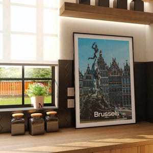 Brussels city wall art print - Brussels poster - Real Photo - Belgium city print - Brussels wall art - Belgium wall decor - Europe city art
