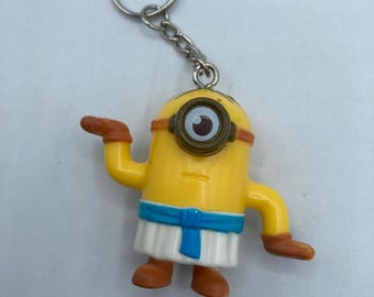 Dreamworks Minion Minions Egyptian Towel White Despicable Me Keychain Backpack Zipper Purse Chain 2" Tall Repurposed Toys Figural Figure