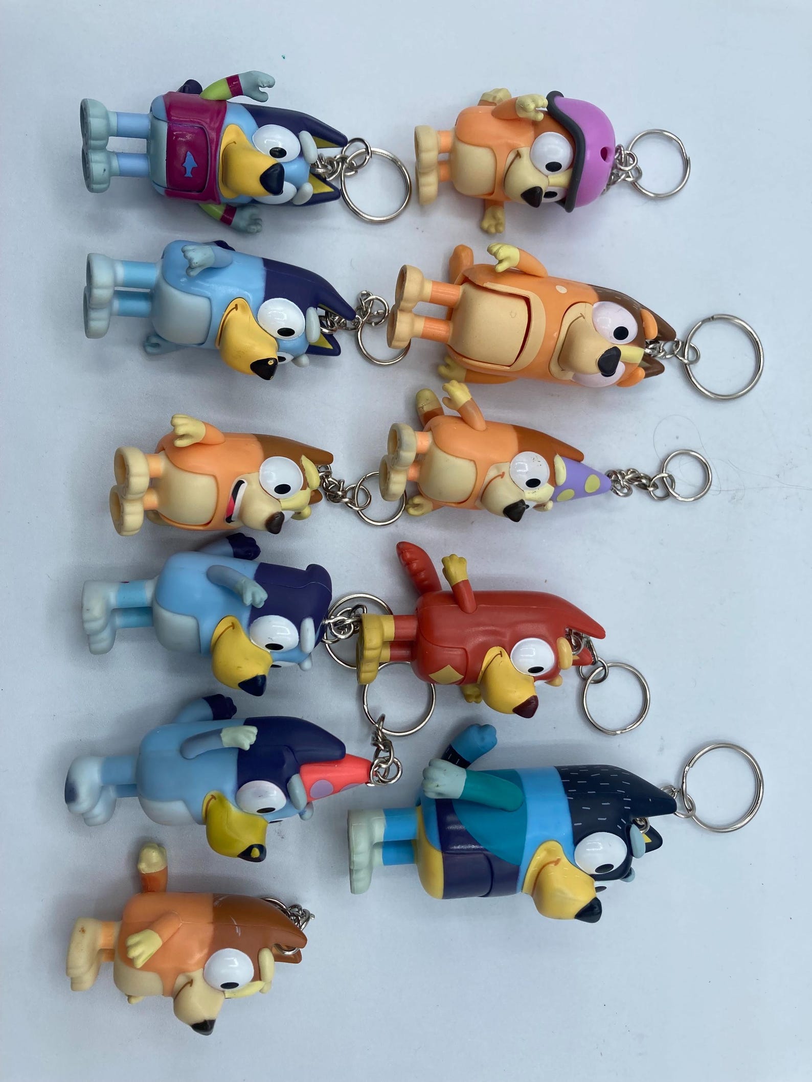 Large Lot 11 Keychains Bluey Bingo Disney Mom Dad Character Keychain ...