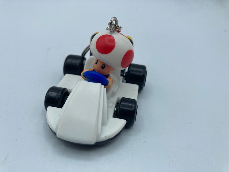 Toad Racing Car Nintendo Toad Race Car Mariokart Mario Kart Keychain Backpack Zipper ...