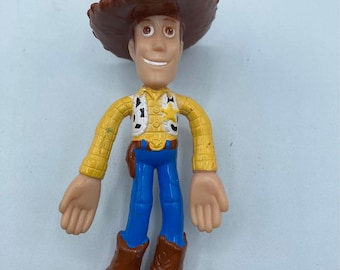 Toy Story 1 2 3 4 Woody the Cowboy Keychain Backpack Zipper Purse Chain 4" Tall Repurposed Toys Figural Figure