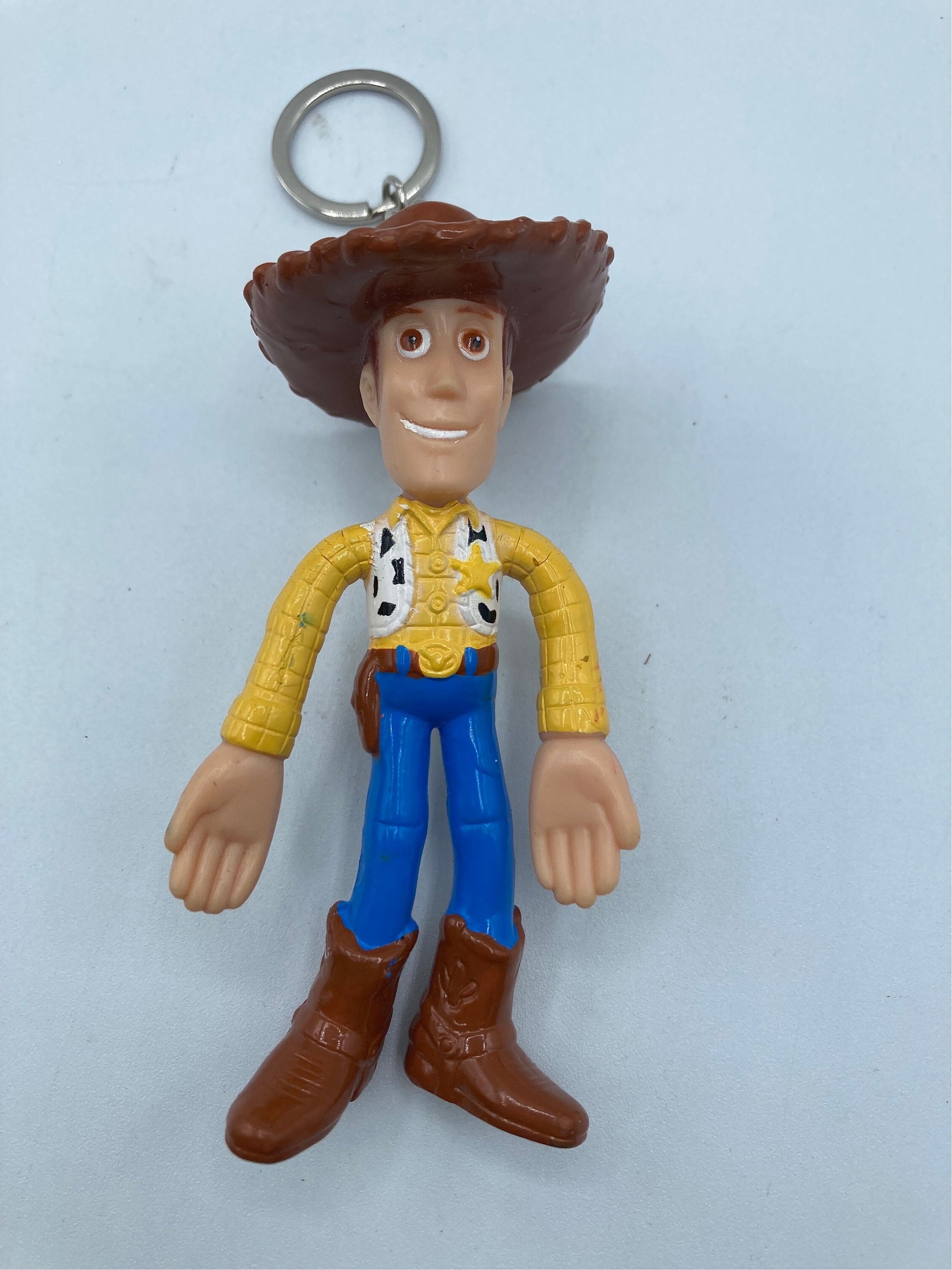 Toy Story 1 2 3 4 Woody the Cowboy Keychain Backpack Zipper Purse Chain 4" Tall Repurposed Toys Figural Figure