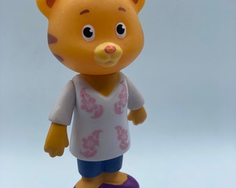 Daniel Tiger's Neighborhood Collette Tiger Character Keychain Backpack Zipper Purse Chain 3.5" Tall Repurposed Toys Figural Figure