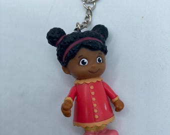 Daniel Tiger's Neighborhood Miss Elaina Elaine Tiger Character Keychain Backpack Zipper Purse Chain 2.5" Tall Repurposed Toys Figural Figure