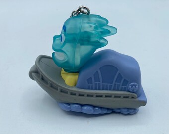 Disney Pixar Elemental Wade Ripple Water Guy Man Character Keychain Backpack Zipper Purse Chain 2.5" Tall Repurposed Toys Figural Figure