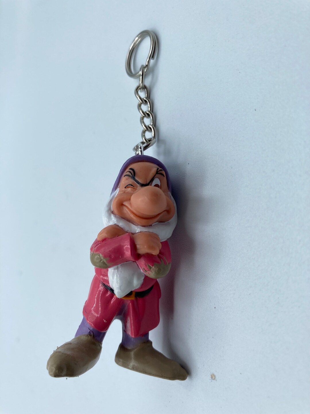 Disney Snow White and the Seven Dwarves Grumpy Dwarf Character Keychain ...