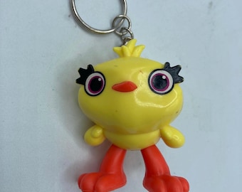 Toy Story 1 2 3 4 Ducky Yellow Bird Keychain Backpack Zipper Purse Chain 2.5" Tall Repurposed Toys Figural Figure