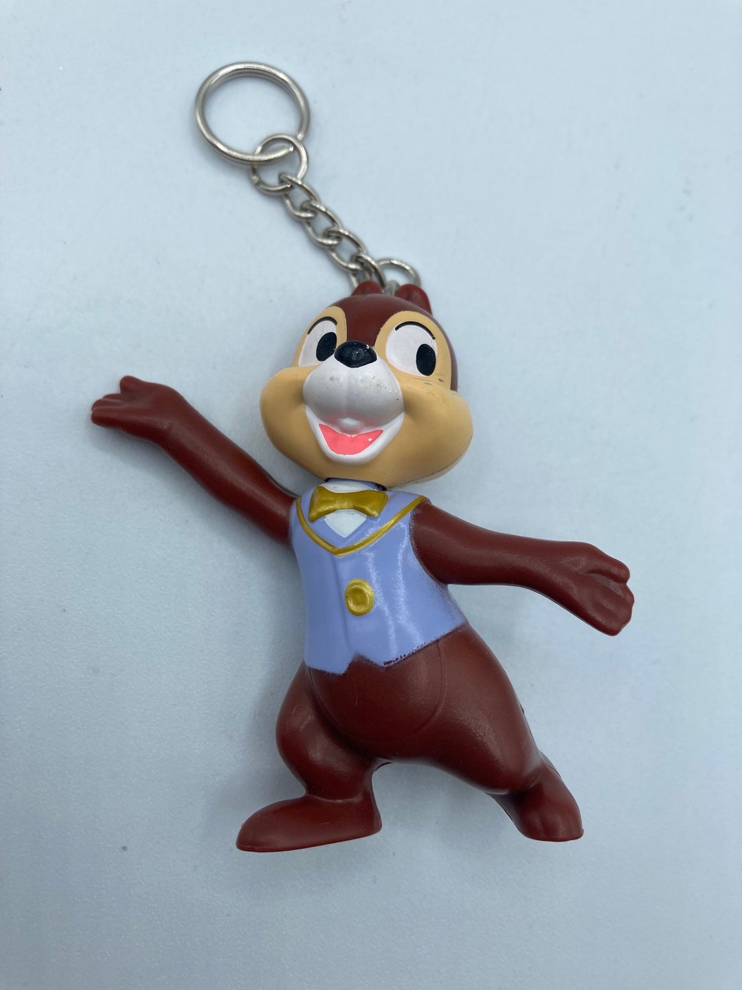 Disney Chip and Dale Chipmunks Keychain Backpack Zipper Purse Chain 2.5