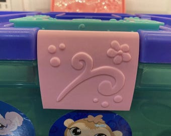 Replacement Latch for Vintage Littlest Pet Shop LPS Tacklebox Plastic Storage Cases Pink 3D Printed Alternative for Missing Latch