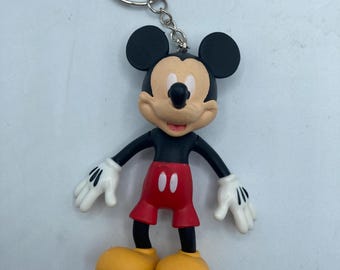 Disney Mickey Mouse Pants Shoes Gloves Character Keychain Backpack Zipper Purse Chain 3.5" Tall Repurposed Toys Figural Figure