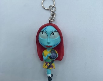 Disney Sally The Nightmare Before Christmas TNBC Keychain Backpack Zipper Purse Chain 2" Tall Repurposed Toys Figural Figure